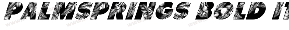 PalmSprings Bold Italic字体转换